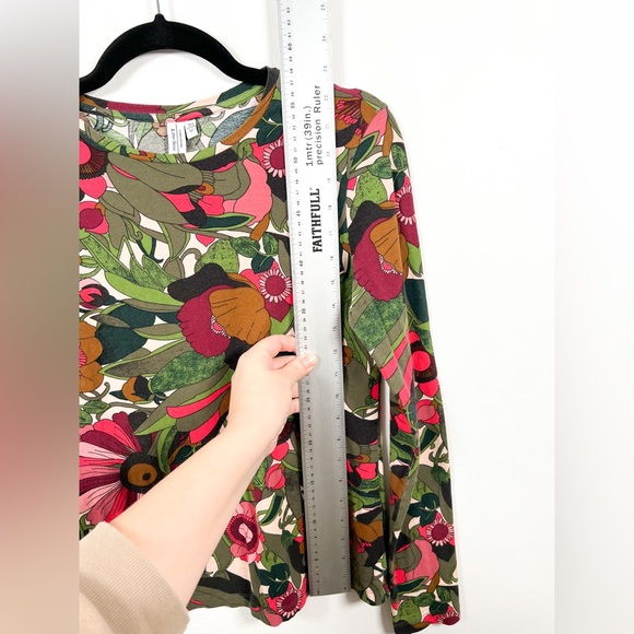& Other Stories Top Womens UK 14 Boho Hippie Floral Vibrant Blouse Y2K Ladies - Picture 4 of 9